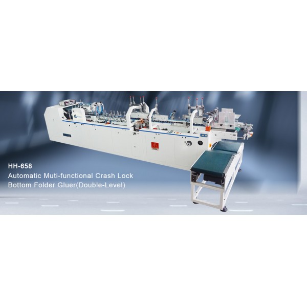 HH-658 Automatic Muti-functional Crash Lock Bottom Folder Gluer(Double-Level)