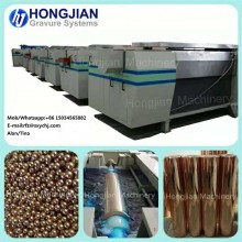 Manual electroplating production line for the rotogravure cylinder