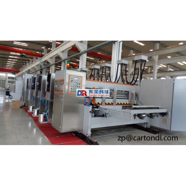 Flexo printing slotting and die cutting machine