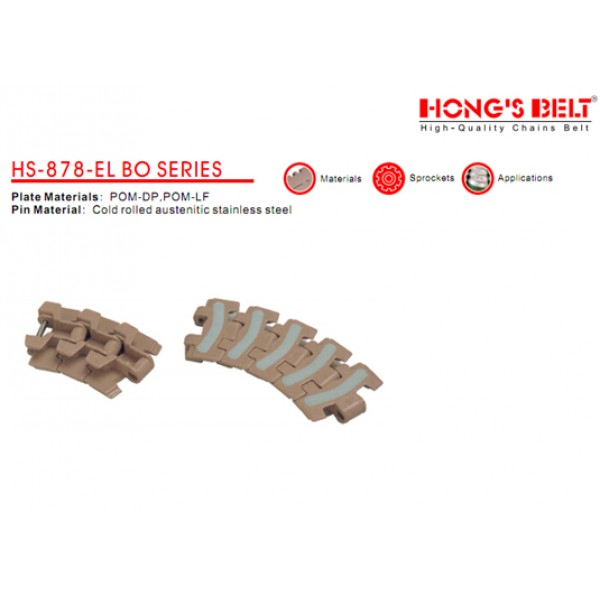HS 878 EL BO Plastic Chains Conveyor Chains Plate