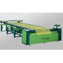 Powered large-scale screen tensioning machine
