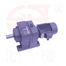 Helical gear reducer