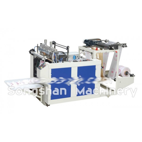 SINGLE LINE HOT CUTTING T-SHIRT BAG MAKING MACHINE