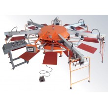 Multi color automatic rotating screen printing machine