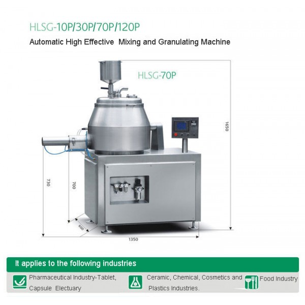 HLSG10P 70P Automatic High Effective Mixing and Granulating Machine