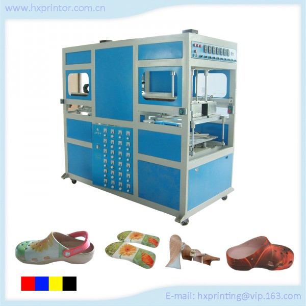 HP-F25D Manufacturer double working tables 3D vacuum EVA shoe sole heat transfer printing machine