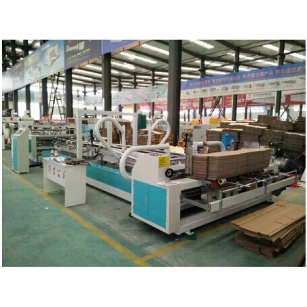 automatic cardboard corrugated carton folder gluer maker machine