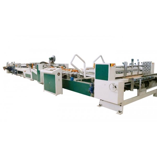 Auto Folder Gluer Counter Ejector With In-Line PP Tape Strapping Machine