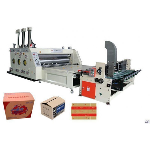 Automatic feeding printing and slotting machine